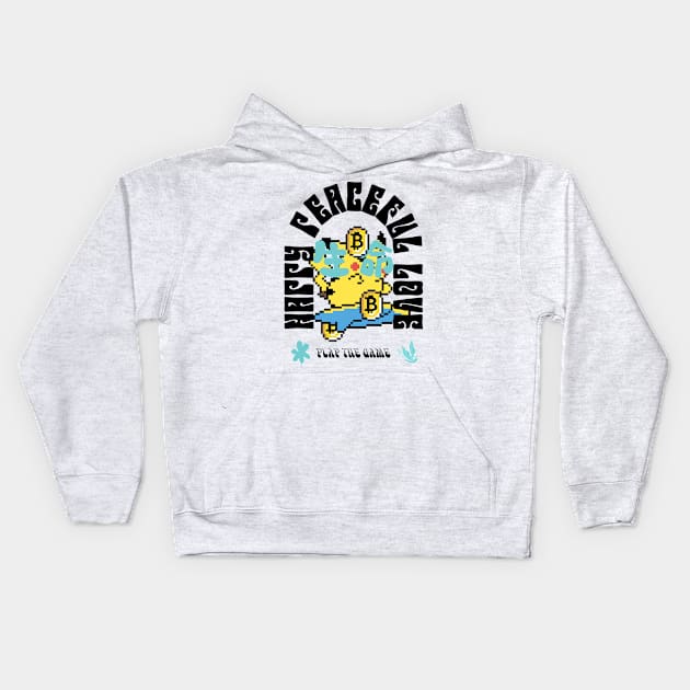 play the game Kids Hoodie by happy peaceful love